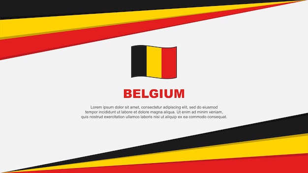 Belgium Flag Abstract Background Design Template Belgium Independence Day Banner Cartoon Vector Illustration Belgium Design