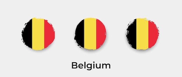 Belgium flag grunge bubbles icon vector illustration