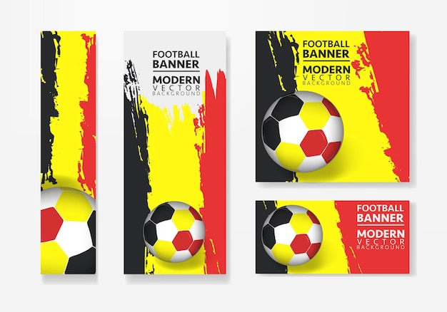 Belgium football team with flag background vector design. Soccer championship concept