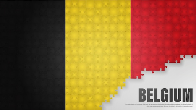 Vector belgium jigsaw flag background element of impact for the use you want to make of it