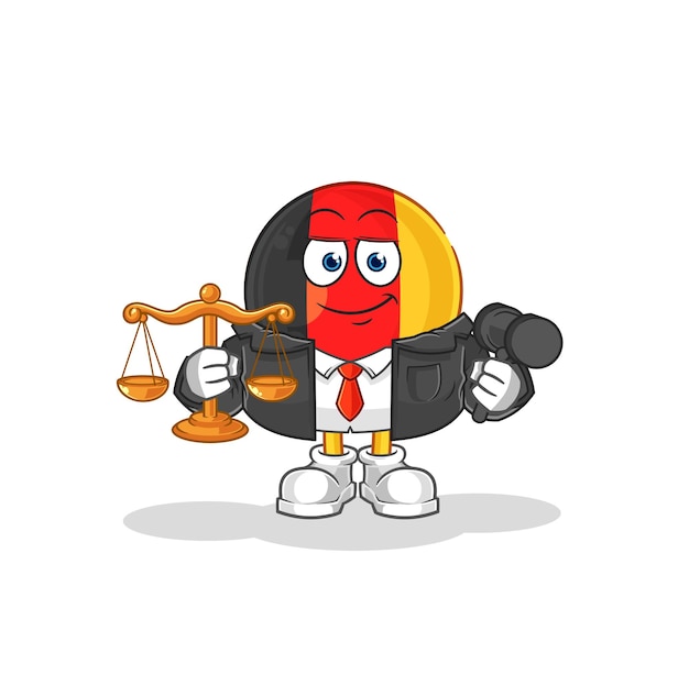 Belgium lawyer cartoon cartoon mascot vector