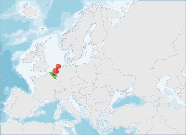 Belgium location on Europe map