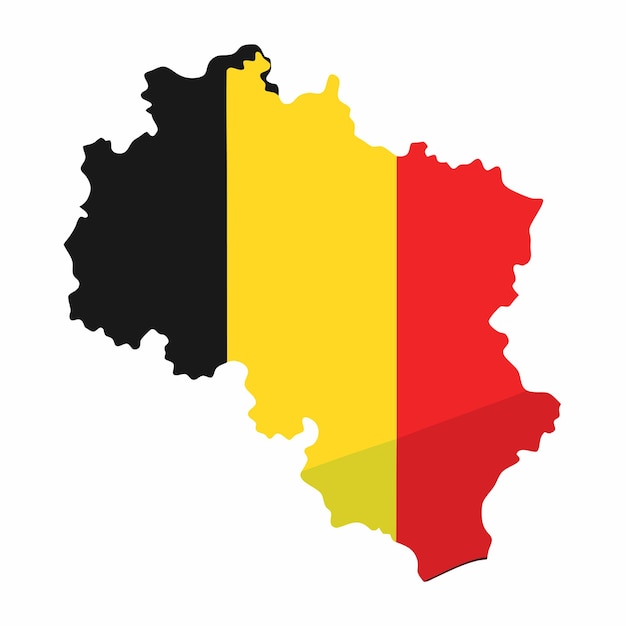 Vector belgium map flag vector design national pride and geography