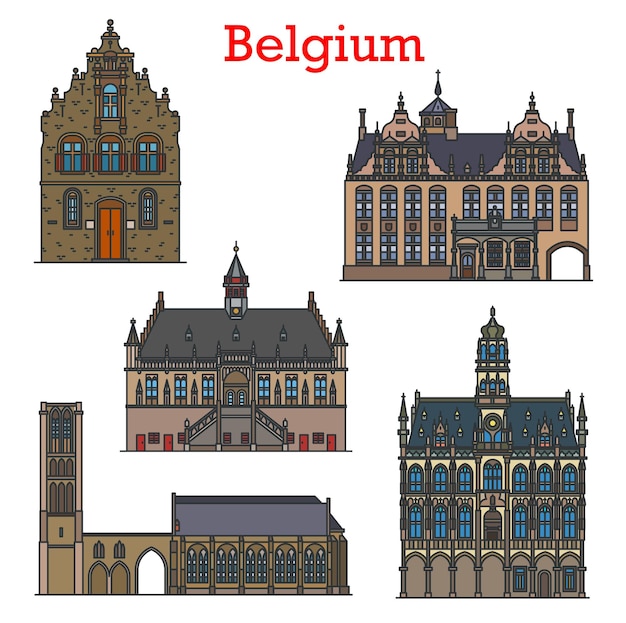 Belgium travel landmarks, architecture buildings