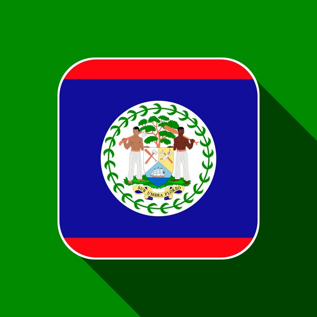 Belize flag official colors Vector illustration