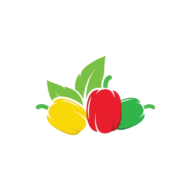 Bell peppers icon vector illustration design template web