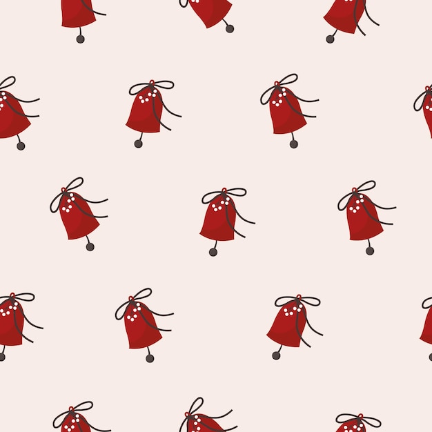 Bells christmas seamless pattern