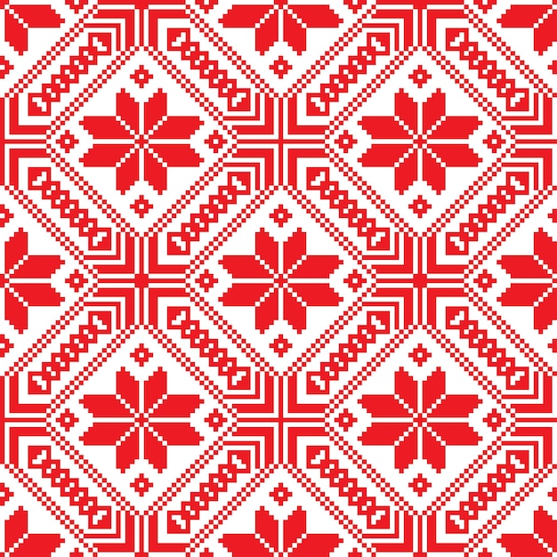 Belorussian ethnic ornament seamless pattern Vector illustration