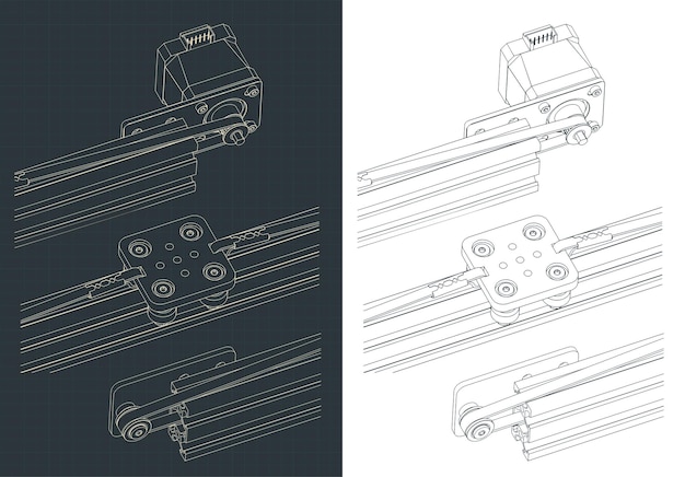 Belt driven actuator closeup