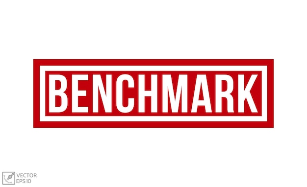 BENCHMARK Red Rubber Stamp vector design