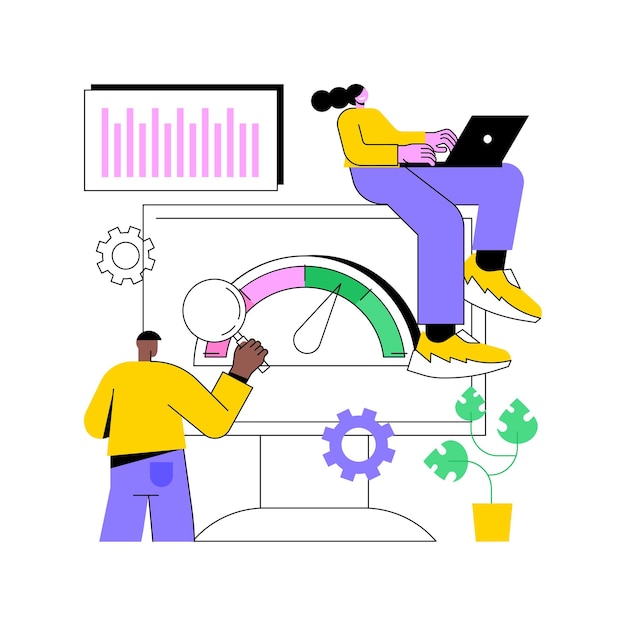 Vector benchmark testing abstract concept vector illustration