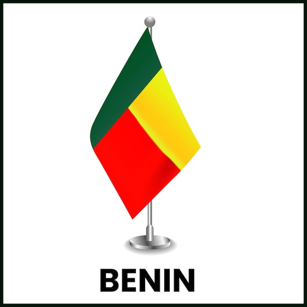 Benin Desk Flag Design and 3d Flag Design