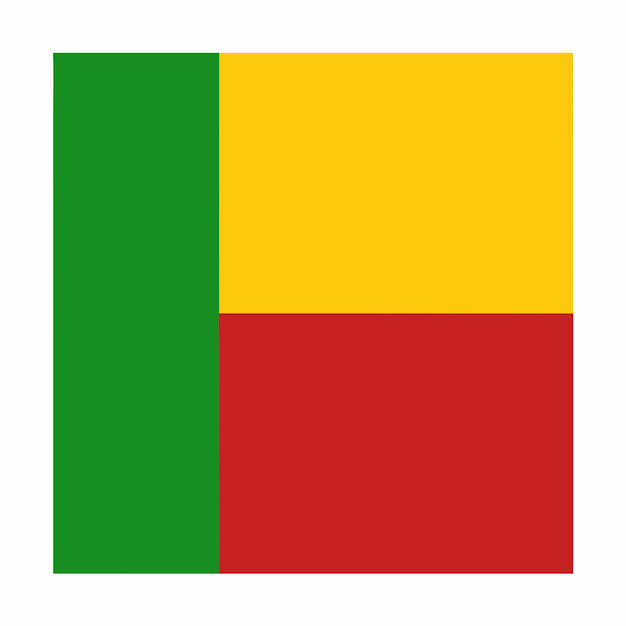 Benin flag illustration on white background