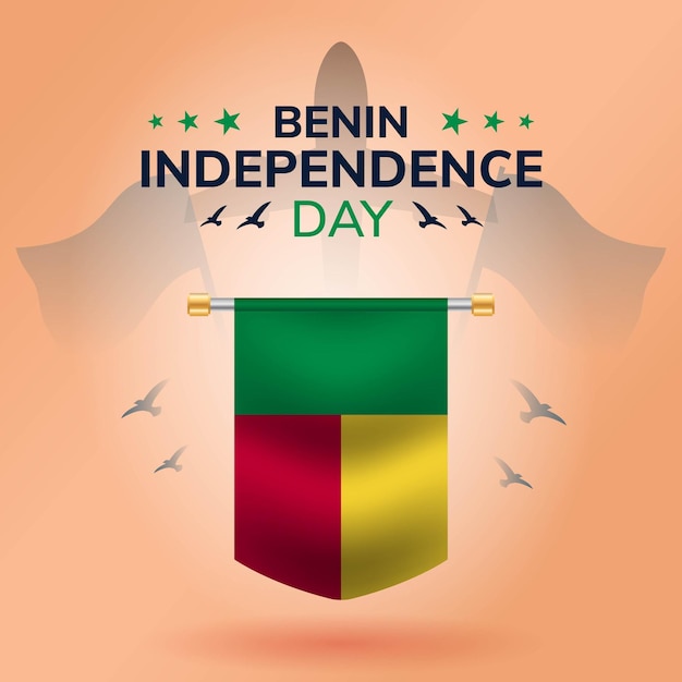 Benin Independence day banner design template Benin flag national day celebrations