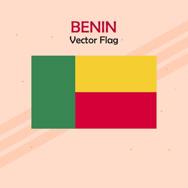 Vector benin vector flag lines and stock