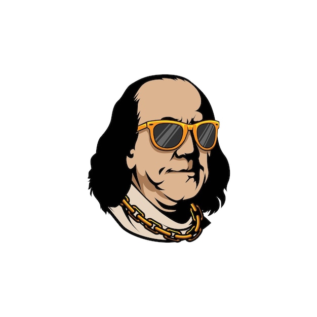 Benjamin franklin swag wearing sunglasses head