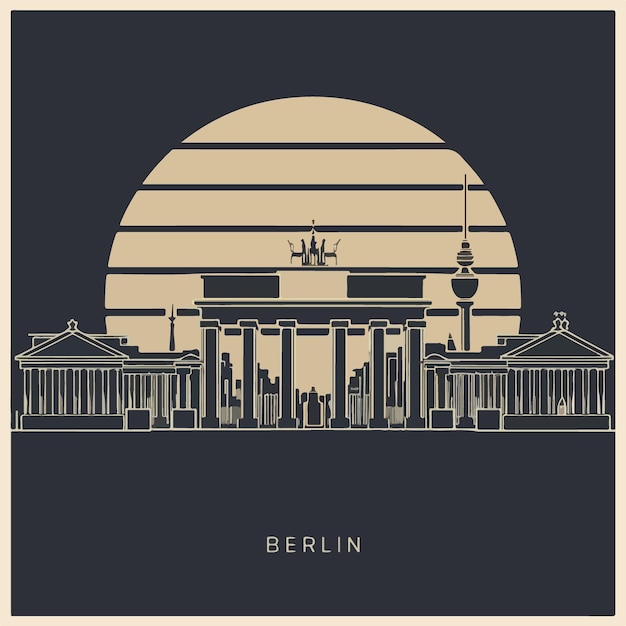 Berlin City Skyline Vector