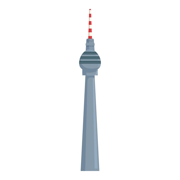 Vector berlin tv tower standing tall against white background