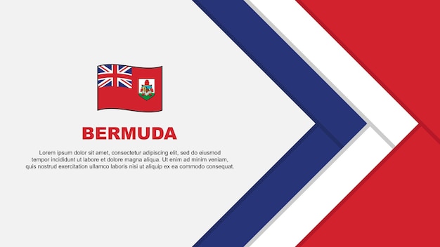 Bermuda Flag Abstract Background Design Template Bermuda Independence Day Banner Cartoon Vector Illustration Bermuda Cartoon