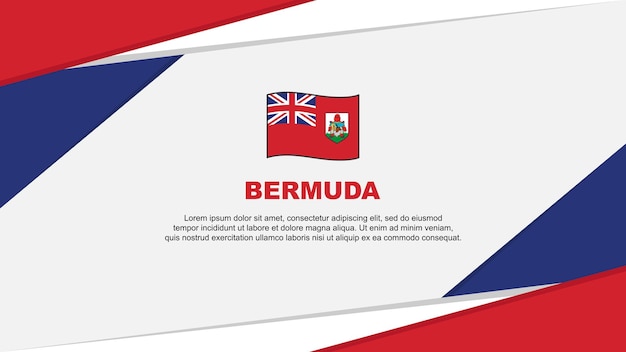 Bermuda Flag Abstract Background Design Template Bermuda Independence Day Banner Cartoon Vector Illustration Bermuda