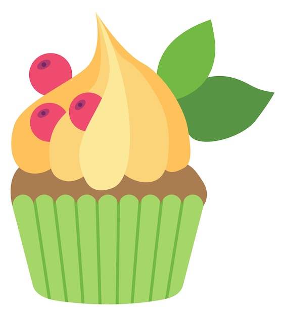 Berry cupcake Natural fresh homemade pastry icon