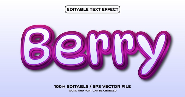 Berry editable text effect