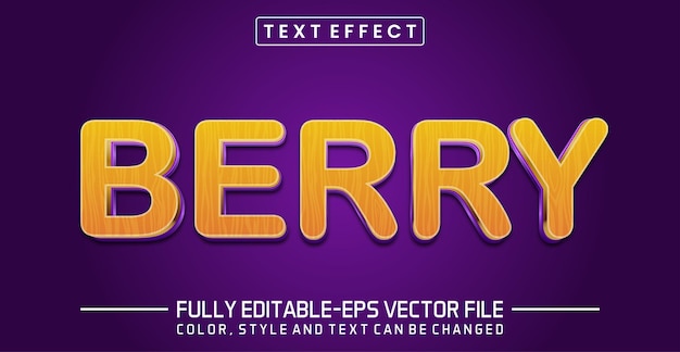 Berry Editable text style effect