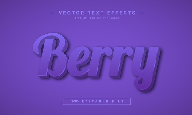 Berry text effect design template