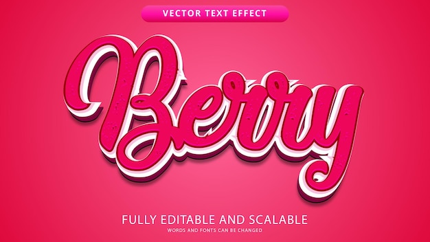 berry text effect editable eps file