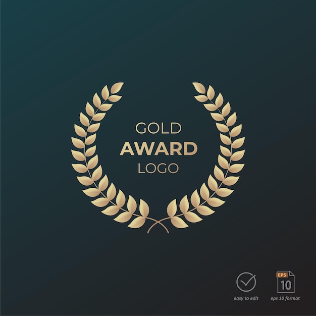 Vector best award logo design