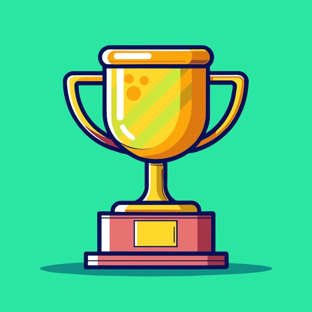 best award vector gold trophy