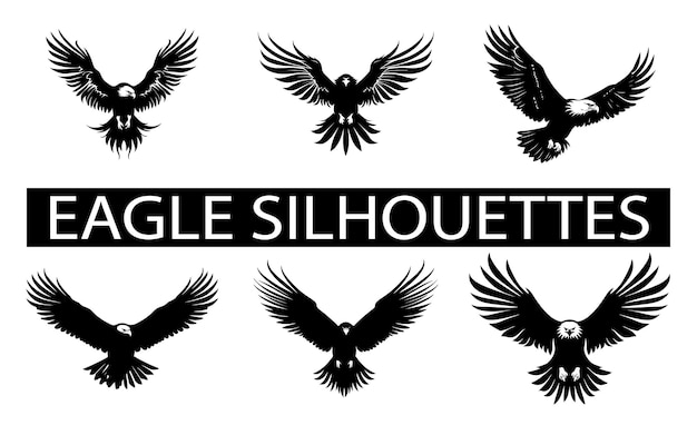 Best black and bold Eagle Silhouettes Images