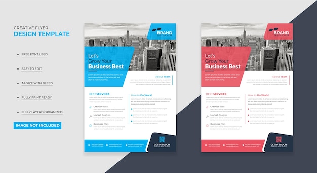 Best Business growth flyer design template very easy to customize