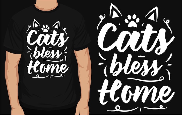 Best cat typography tshirt design