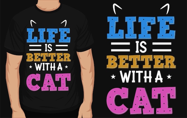 Best cats typographic tshirt design