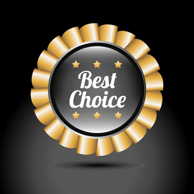 Vector best choice over black background vector illustration 