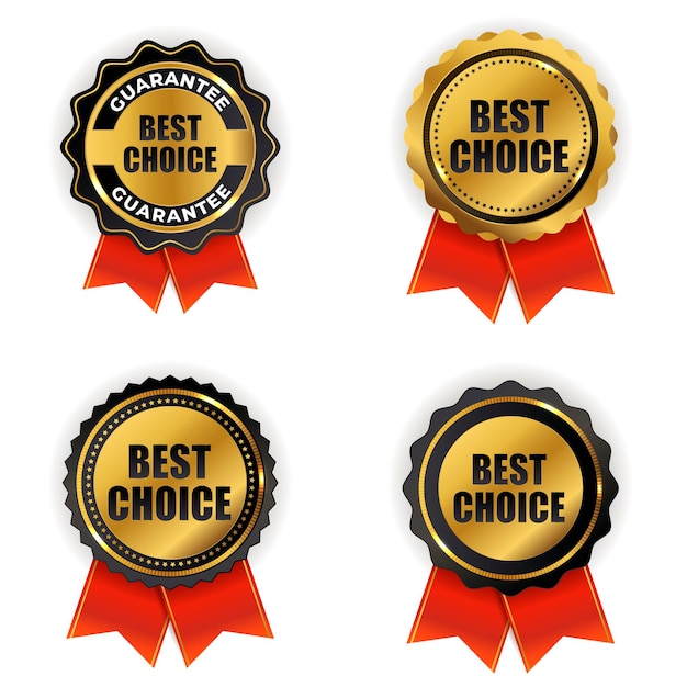 Best choice golden quality label sign