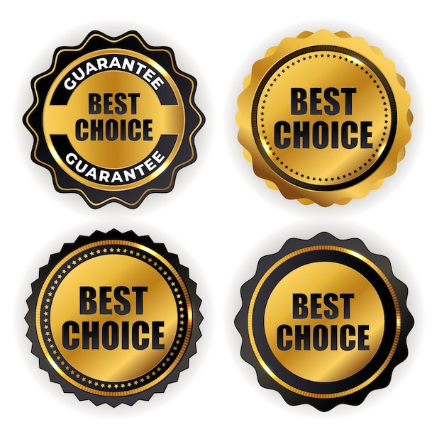 Best choice golden quality label sign