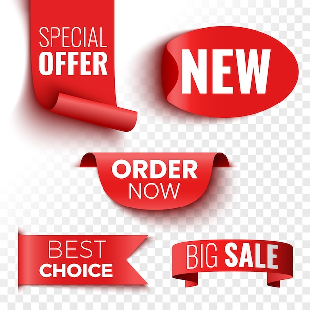 Best choice offer and big sale ribbons and banners