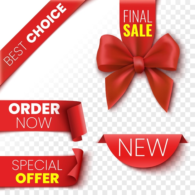 Best choice offer and big sale ribbons and banners