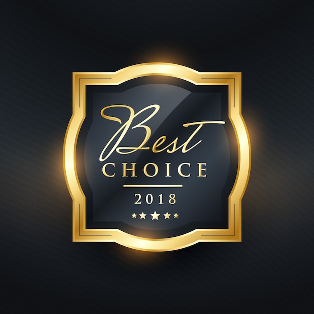 Best choice premium award label design