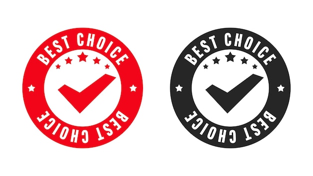 Best choice sale sticker red and black design