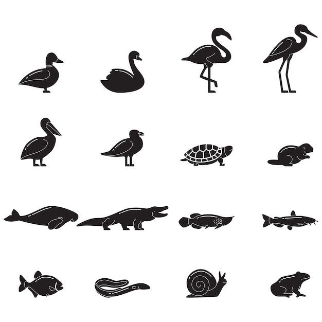 Best collection of animals silhouettes