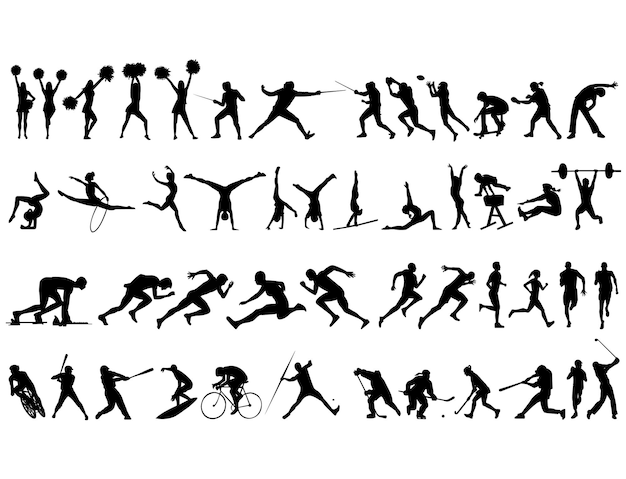 Vector best collection of sports silhouettes