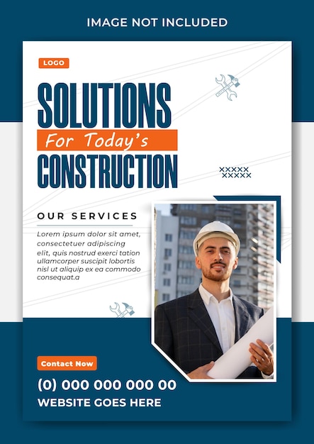 Best Construction Agency Flyer Template Design