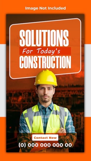 Best Construction Agency Instagram Story Template Design