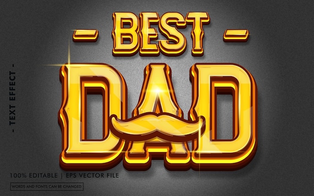 Best Dad Text Effect Style