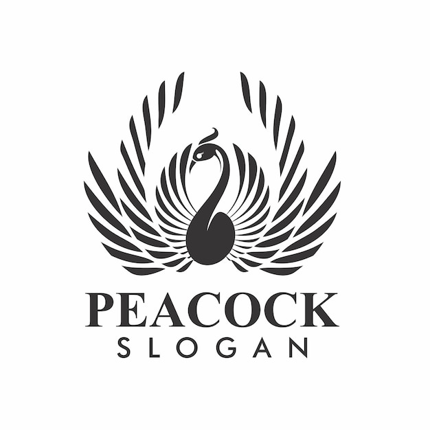 Best design peacock logo vector