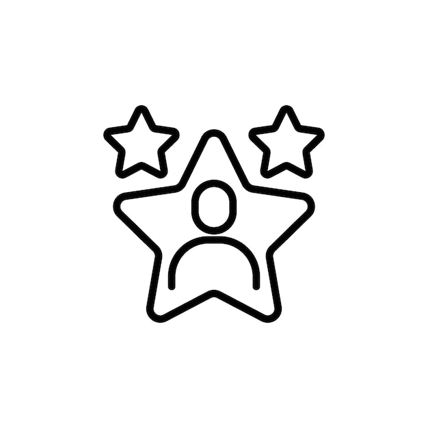 Best Employee Icon Set Star Talent Performance Vector Symbol Excellence Recognition Sign