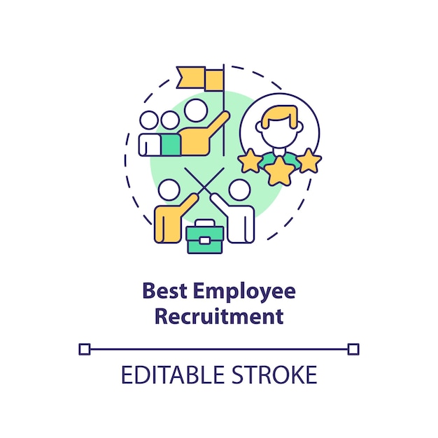 Best employee recruitment concept icon